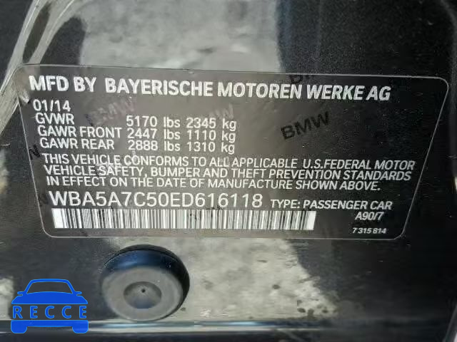 2014 BMW 528 WBA5A7C50ED616118 Bild 9