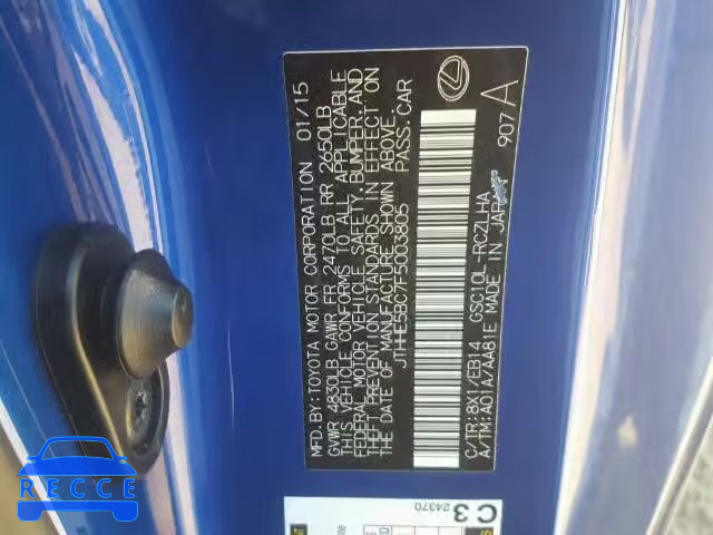 2015 LEXUS RC JTHHE5BC7F5003805 image 9