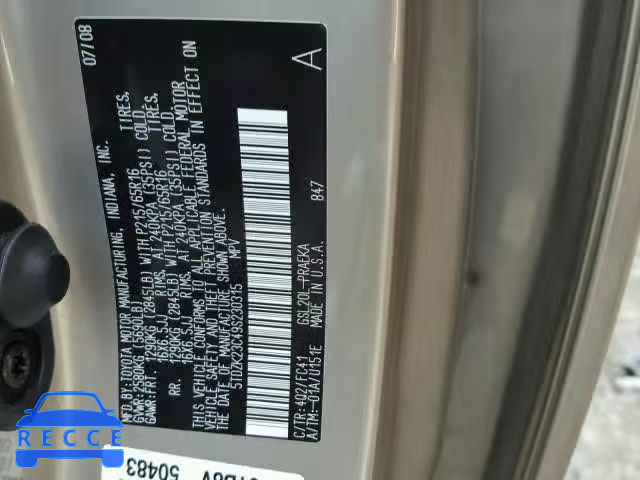 2009 TOYOTA SIENNA 5TDZK23C49S230315 image 9