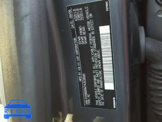 2010 VOLVO V50 YV1382MW7A2539585 Bild 9