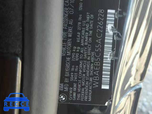 2010 BMW 650 WBAEB5C55AC226228 зображення 9