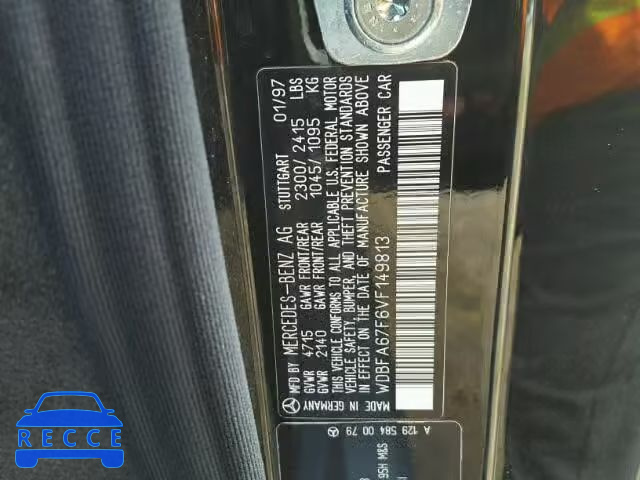 1997 MERCEDES-BENZ SL WDBFA67F6VF149813 image 9