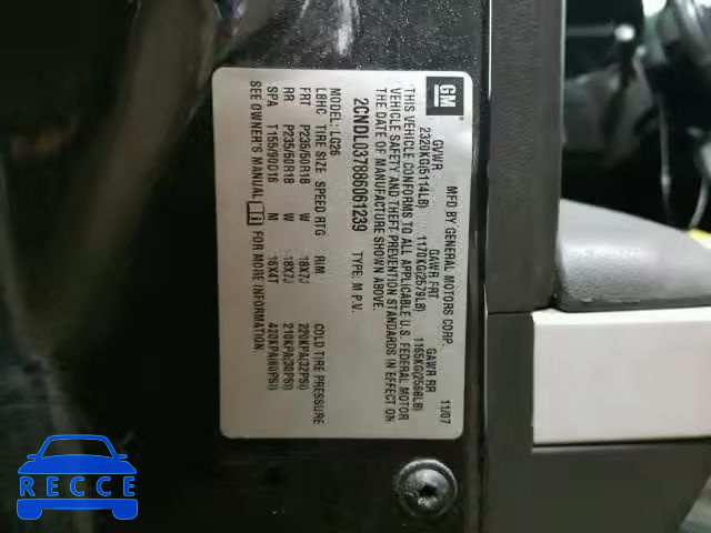 2008 CHEVROLET EQUINOX 2CNDL037886061239 image 9
