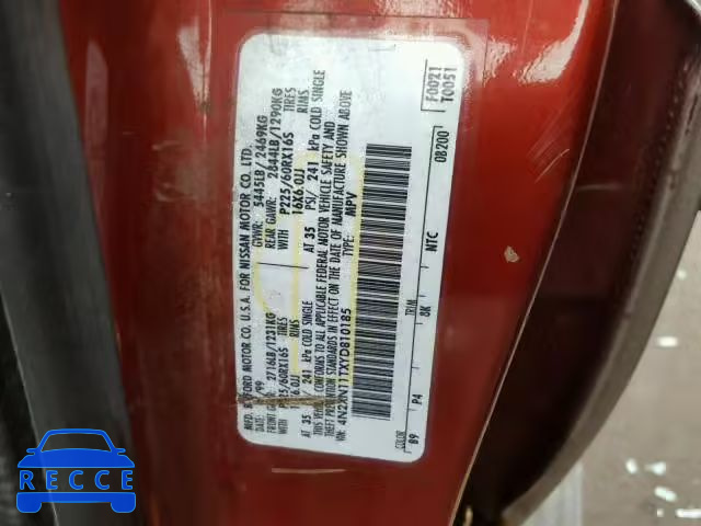 2000 NISSAN QUEST 4N2XN11TXYD810185 image 9