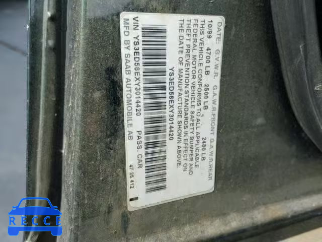 2000 SAAB 9-5 YS3ED58EXY3014420 image 9