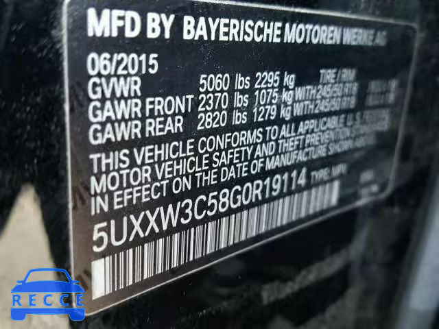 2016 BMW X4 5UXXW3C58G0R19114 Bild 9