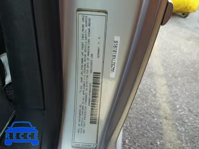 2000 VOLKSWAGEN GOLF WVWBA21J4YW647521 image 9