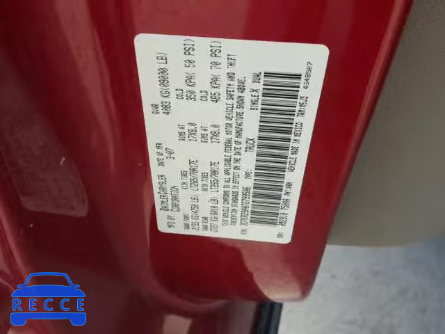 2007 DODGE RAM 2500 3D7KR29A07G799506 image 9