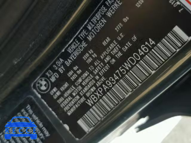 2005 BMW X3 WBXPA93475WD04614 image 9