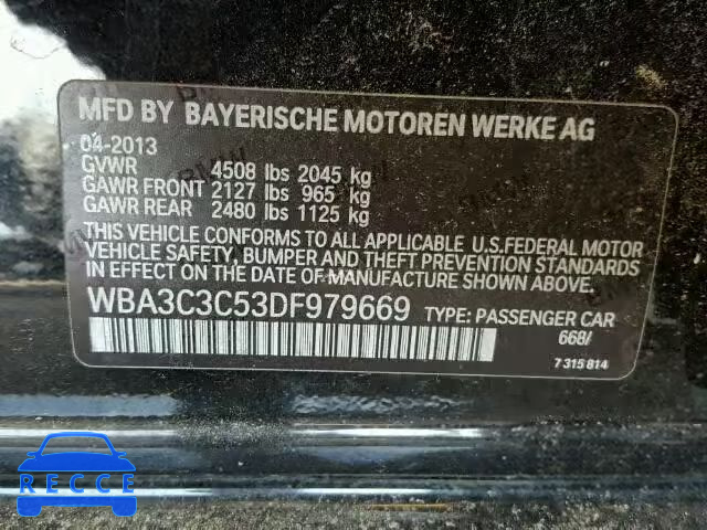 2013 BMW 320 WBA3C3C53DF979669 Bild 9