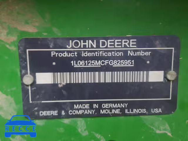 2015 JOHN DEERE TRACTOR 1L06125MCFG825951 зображення 9