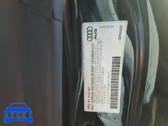 2010 AUDI A5 WAULFAFR2AA013042 image 9