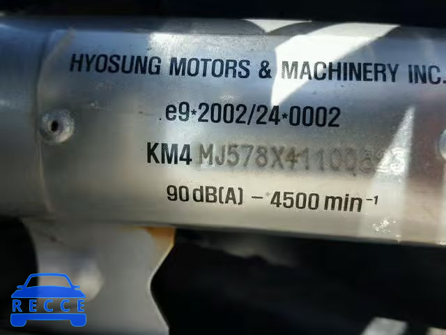 2004 HYOSUNG MOTORCYCLE KM4MJ578X41100823 зображення 9