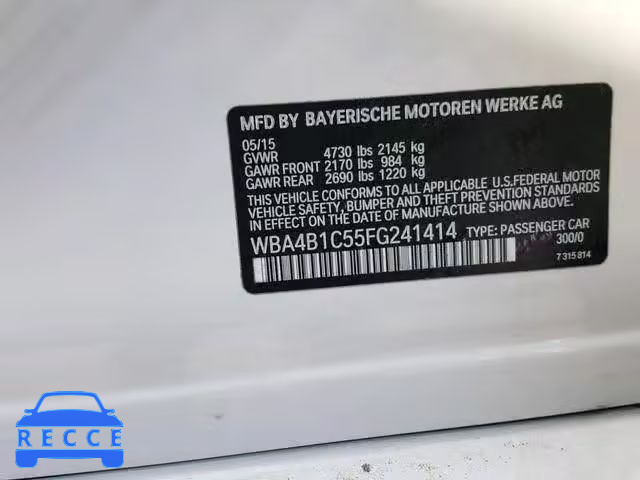 2015 BMW 435 I WBA4B1C55FG241414 image 9