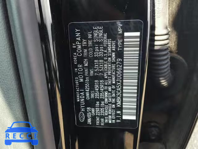 2018 HYUNDAI KONA LIMIT KM8K3CA5XJU066279 Bild 9