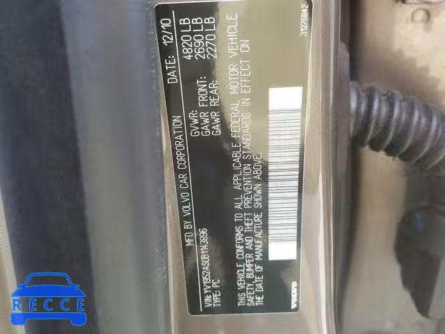 2011 VOLVO S80 3.2 YV1952AS0B1143896 image 9