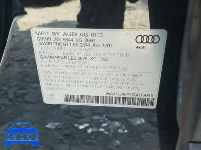 2014 AUDI SQ5 PREMIU WA1CGAFP4EA016846 image 9