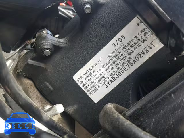 2005 YAMAHA YZFR6 L JYARJ06E75A029841 image 9