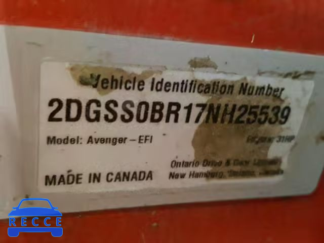 2007 ARGO AVENGER 2DGSS0BR17NH25539 зображення 9