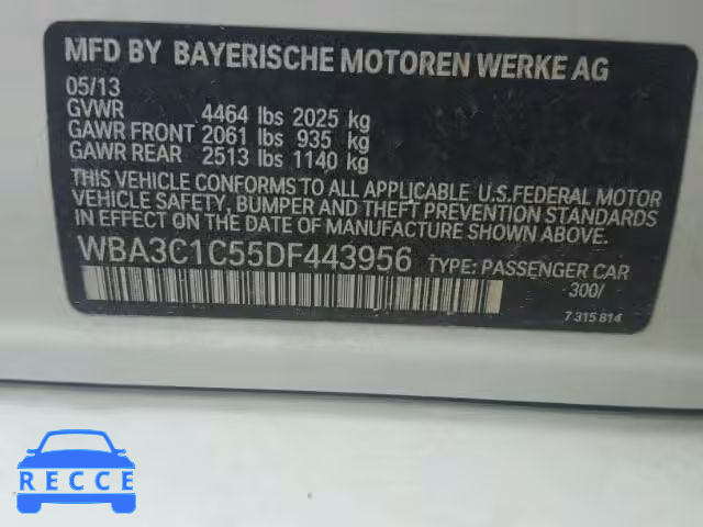 2013 BMW 328 I SULE WBA3C1C55DF443956 Bild 9