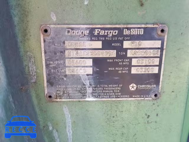 1972 DODGE D-100 W14AE2S550396 image 9