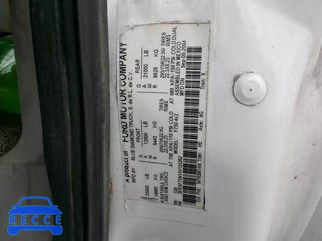 2005 FORD F750 SUPER 3FRXF75N15V125262 image 9