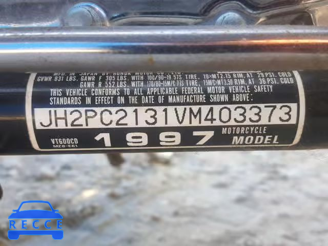 1997 HONDA VT600 CD JH2PC2131VM403373 зображення 9