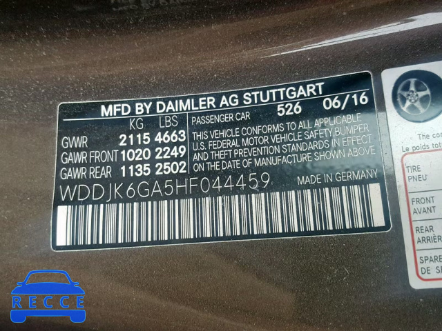 2017 MERCEDES-BENZ SL 450 WDDJK6GA5HF044459 image 9