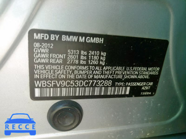 2013 BMW M5 WBSFV9C53DC773288 зображення 9
