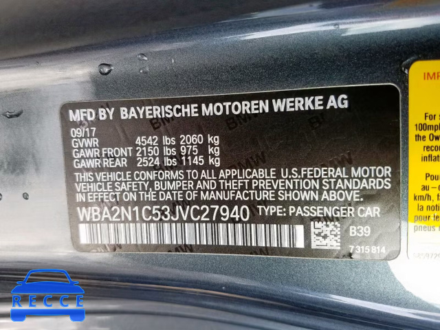 2018 BMW M240I WBA2N1C53JVC27940 image 9