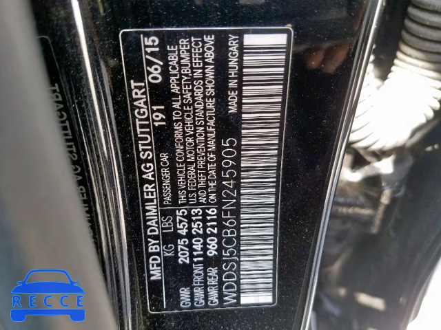 2015 MERCEDES-BENZ CLA 45 AMG WDDSJ5CB6FN245905 image 9