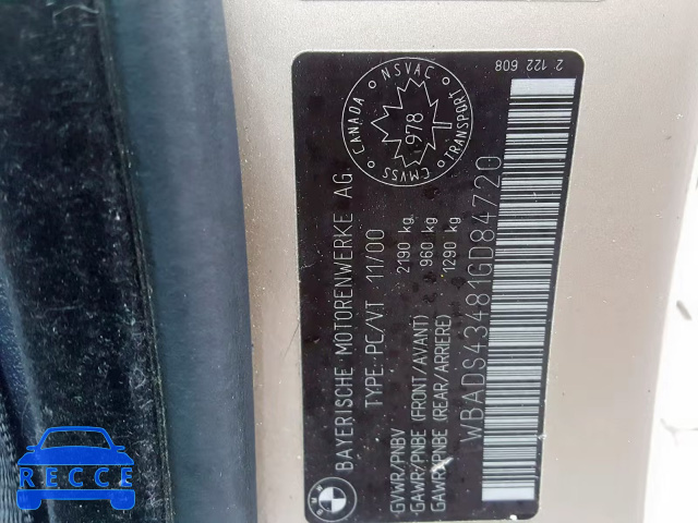2001 BMW 525 IT AUT WBADS43481GD84720 image 9