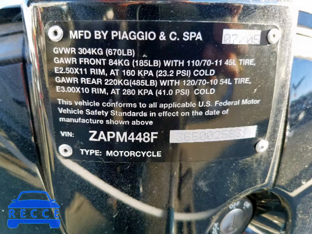 2006 VESPA LX 150 ZAPM448F365002583 image 9