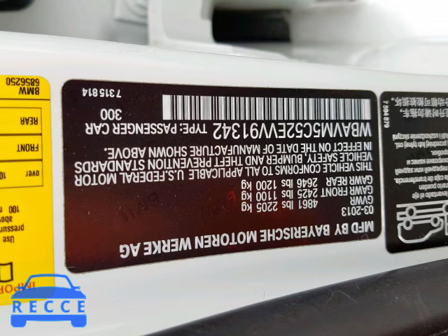 2014 BMW X1 XDRIVE3 WBAVM5C52EVV91342 image 9