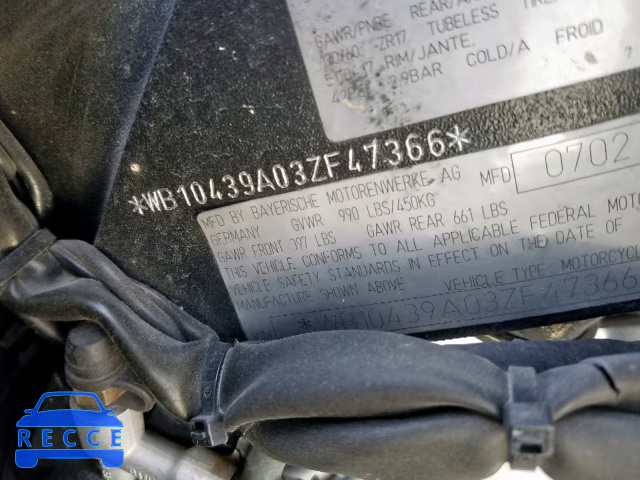 2003 BMW R1150 R WB10439A03ZF47366 image 9