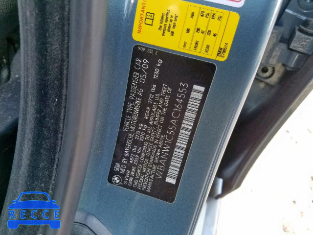 2010 BMW 5 SERIES WBANW1C55AC164553 Bild 9