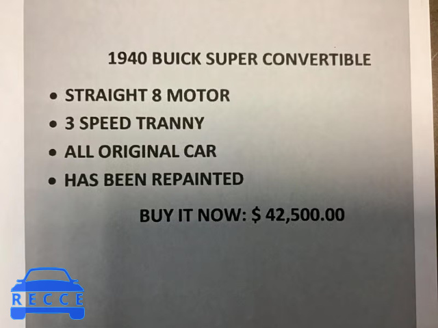 1940 BUICK SUPER 54070778 зображення 8