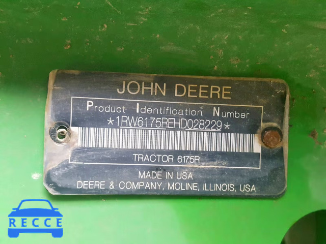 2017 JOHN DEERE TRACTOR 1RW6175REHD028229 зображення 9