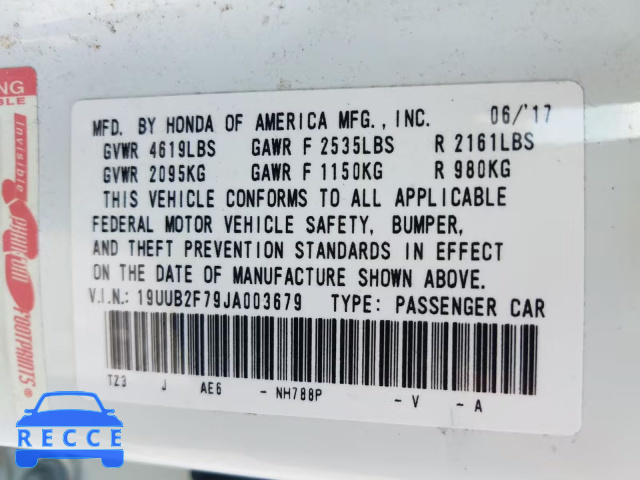 2018 ACURA TLX ADVANC 19UUB2F79JA003679 image 9