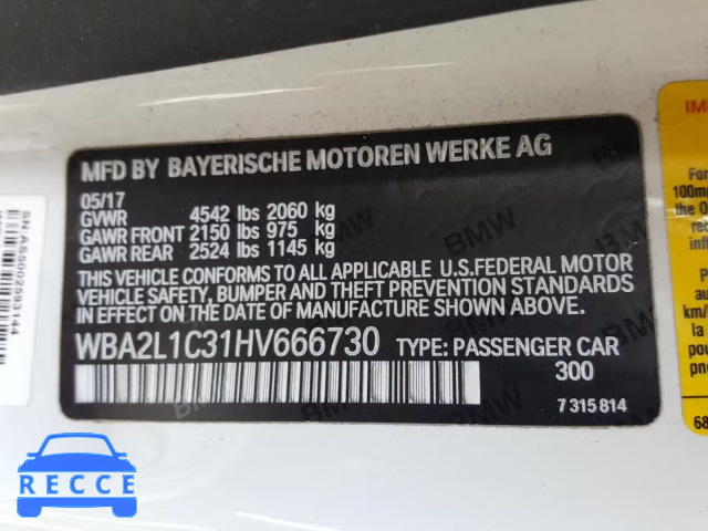 2017 BMW M240I WBA2L1C31HV666730 image 9