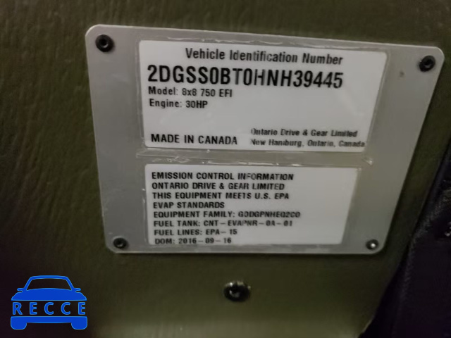 2017 ARGO AVENGER 2DGSS0BT0HNH39445 Bild 9