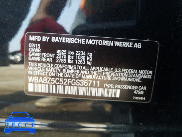 2015 BMW 328 XIGT S WBA8Z5C52FGS36711 image 9