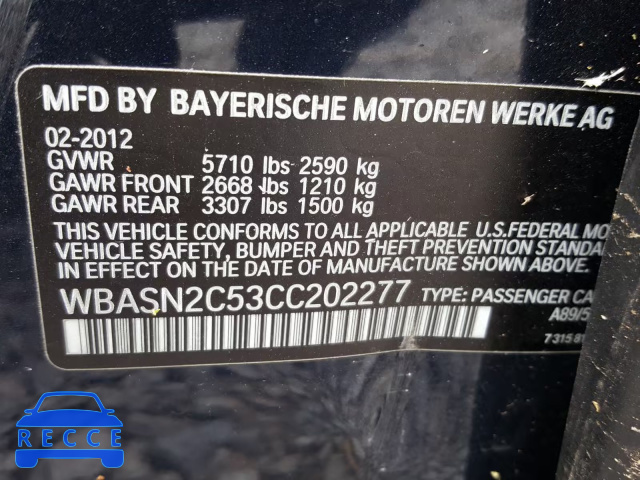 2012 BMW 535 IGT WBASN2C53CC202277 Bild 9