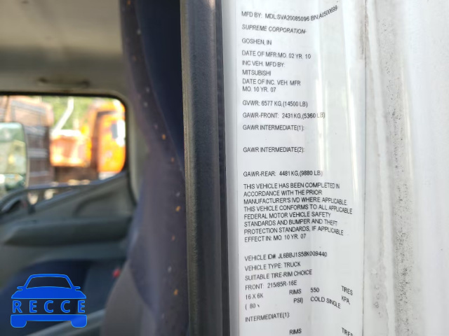 2008 MITSUBISHI FUSO JL6BBJ1S58K009440 image 9