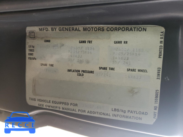 1987 GMC S TRUCK S1 1GTCS14R6H8517659 image 9