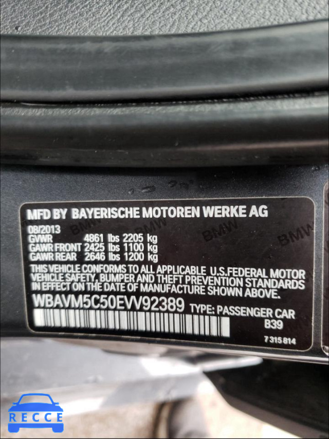 2014 BMW X1 XDRIVE3 WBAVM5C50EVV92389 Bild 9