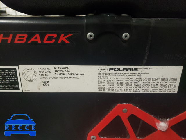 2015 POLARIS SWITCHBACK SN1DS8PS8FC541447 image 9