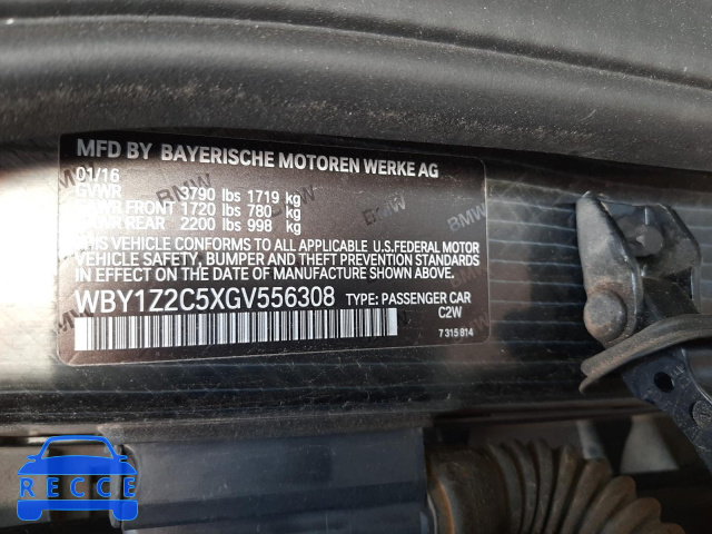 2016 BMW I3 BEV WBY1Z2C5XGV556308 image 9