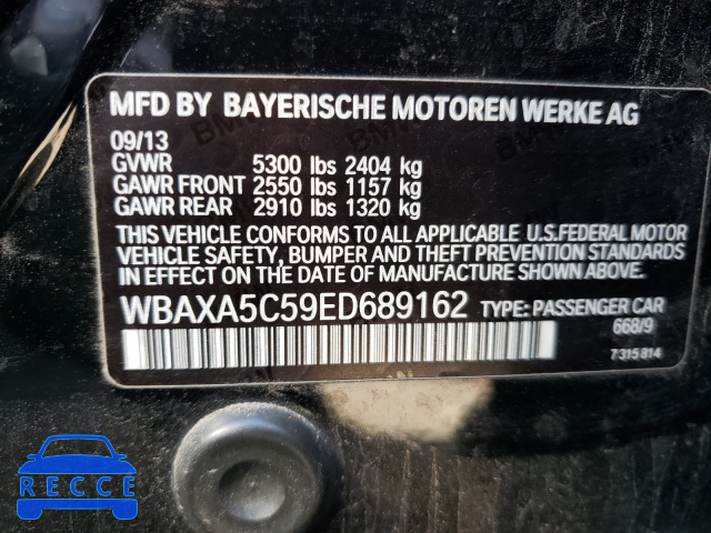 2014 BMW 535 D WBAXA5C59ED689162 image 9