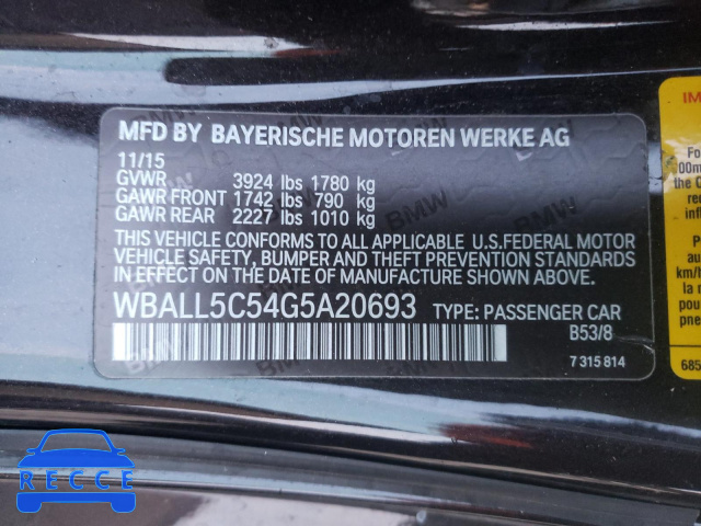 2016 BMW Z4 SDRIVE2 WBALL5C54G5A20693 image 9
